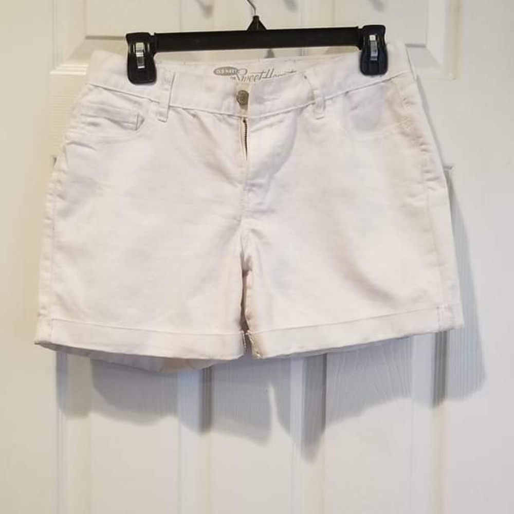 White Old navy shorts.